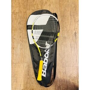 Babolat Nadal Junior Tennis Racquet Yellow Black White with Cover Kids Racquet